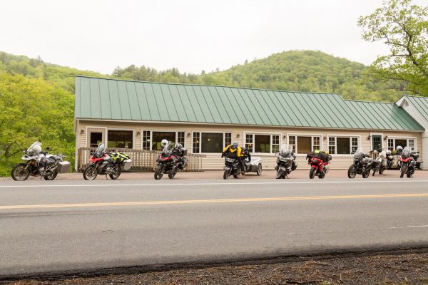 Tozier's restarurant with motorcycles parked in front
