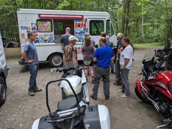 MOV Members gather around the ice cream truck